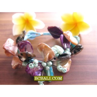 Charm Beads Shells Bracelets Flowers Package